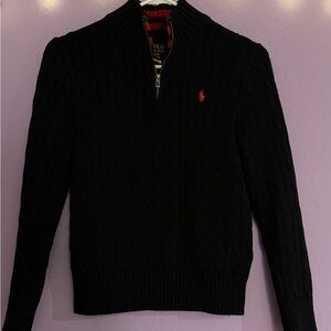 Polo Ralph Lauren Black Cable Knit Sweater